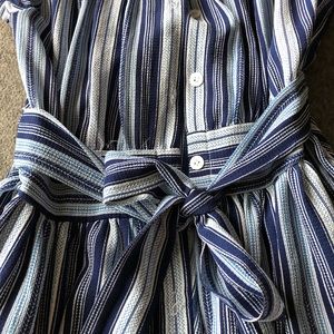 Lulu Front-Button Maxi Dress w/ Bow